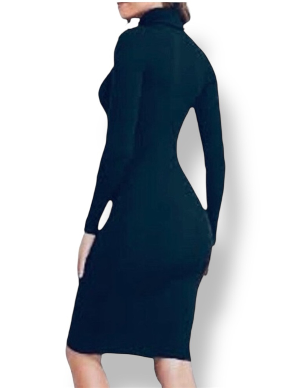 Allureville Made In Japan Ribbed Knit High-Neck /Turtleneck Sweater Dress  Sz. 2